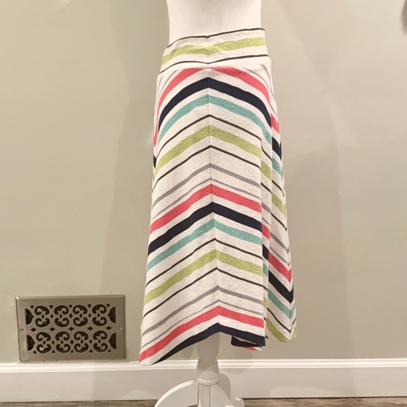 Anthropologie Maeve Rainbow Springstripe Skirt - Picture 4 of 8